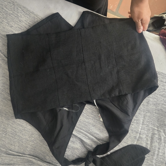 Black Halter Neck Button-Up Vest New With Tags Never Worn - Picture 4 of 4